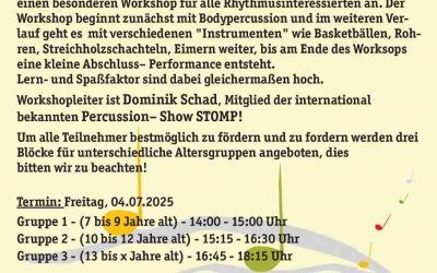 Rhythmusworkshop an der Musikschule