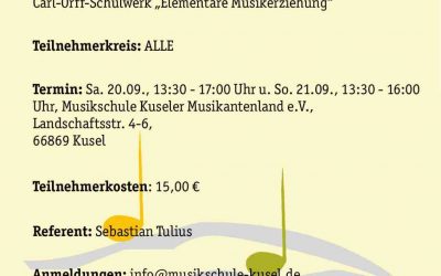 Trommelworkshop im Rahmen des Kultursommers Rheinland- Pfalz